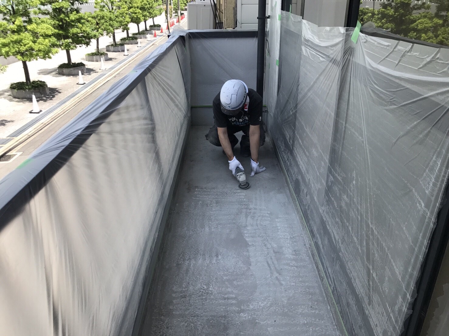FRPトップコート塗替え‼️｜雨漏り・防水工事・塗装工事のことなら京都